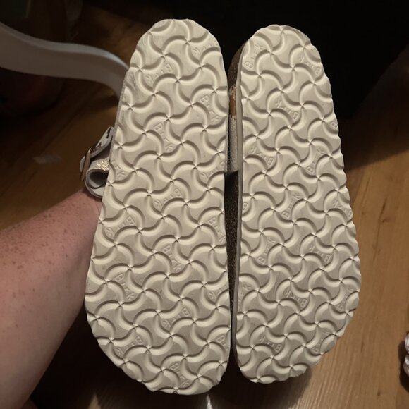 Birkenstock Gizeh Sandals Womens EU 38 US 7.5 Vintage Metallic Rose Copper Suede - Picture 8 of 14